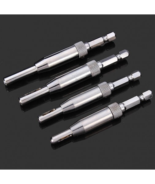 12%4pcs Professional Doors Self Centering Hinge Hardware Drill Bit Set