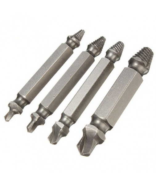 4PCS Double Side Damaged Screw Extractor Out Remover Bolt Stud Tool