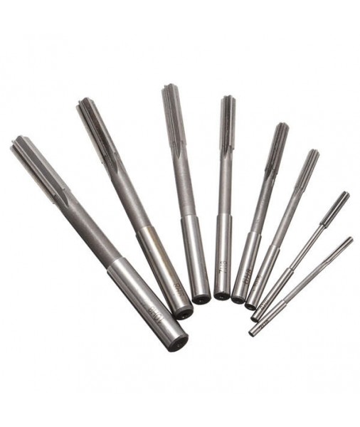 8pcs 3-10mm HSS Machine Reamer Straight Shank Milling Reamer Chucking Reamer Tool