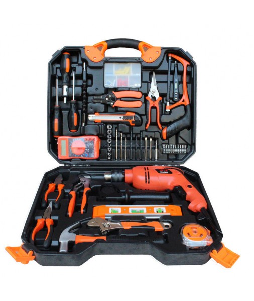 120Pcs Electric Impact Drill Wood Working Set Multifunctional Maintenance Tools